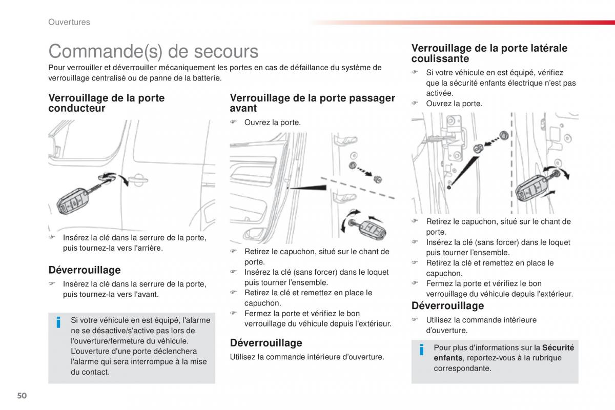 Citroen Space Tourer manuel du proprietaire / page 52