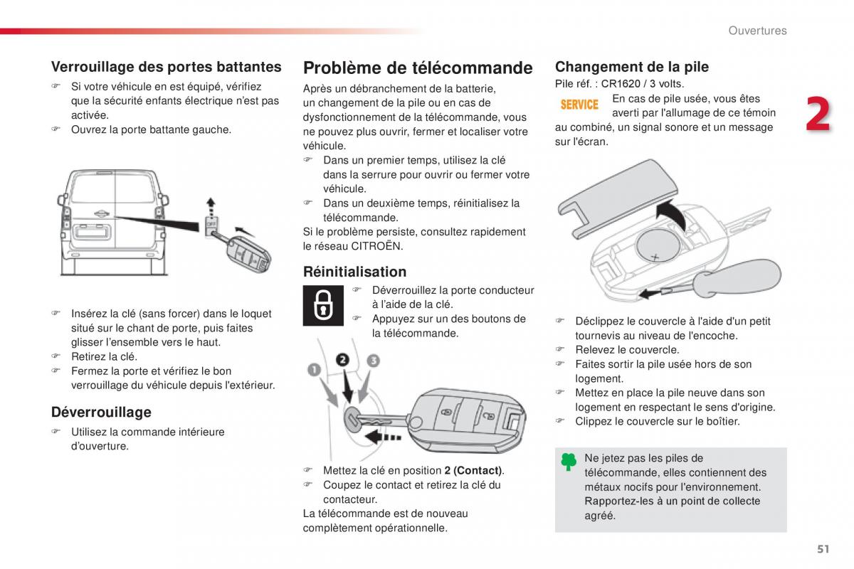 Citroen Space Tourer manuel du proprietaire / page 53