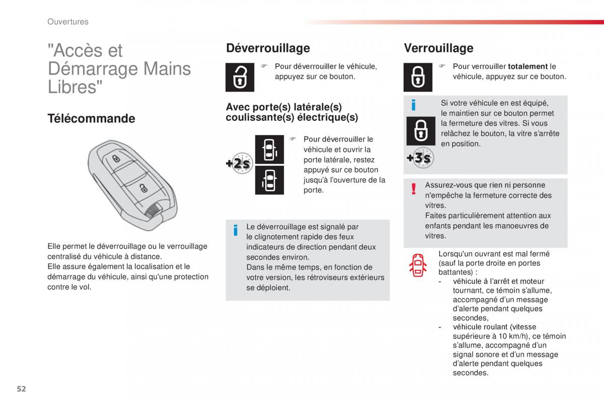 Citroen Space Tourer manuel du proprietaire / page 54