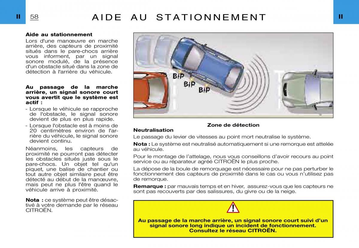 Citroen Xsara Picasso manuel du proprietaire / page 60