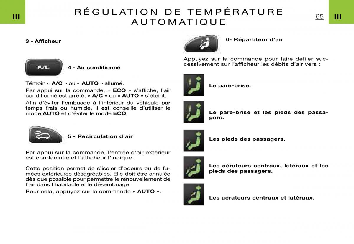 Citroen Xsara Picasso manuel du proprietaire / page 67