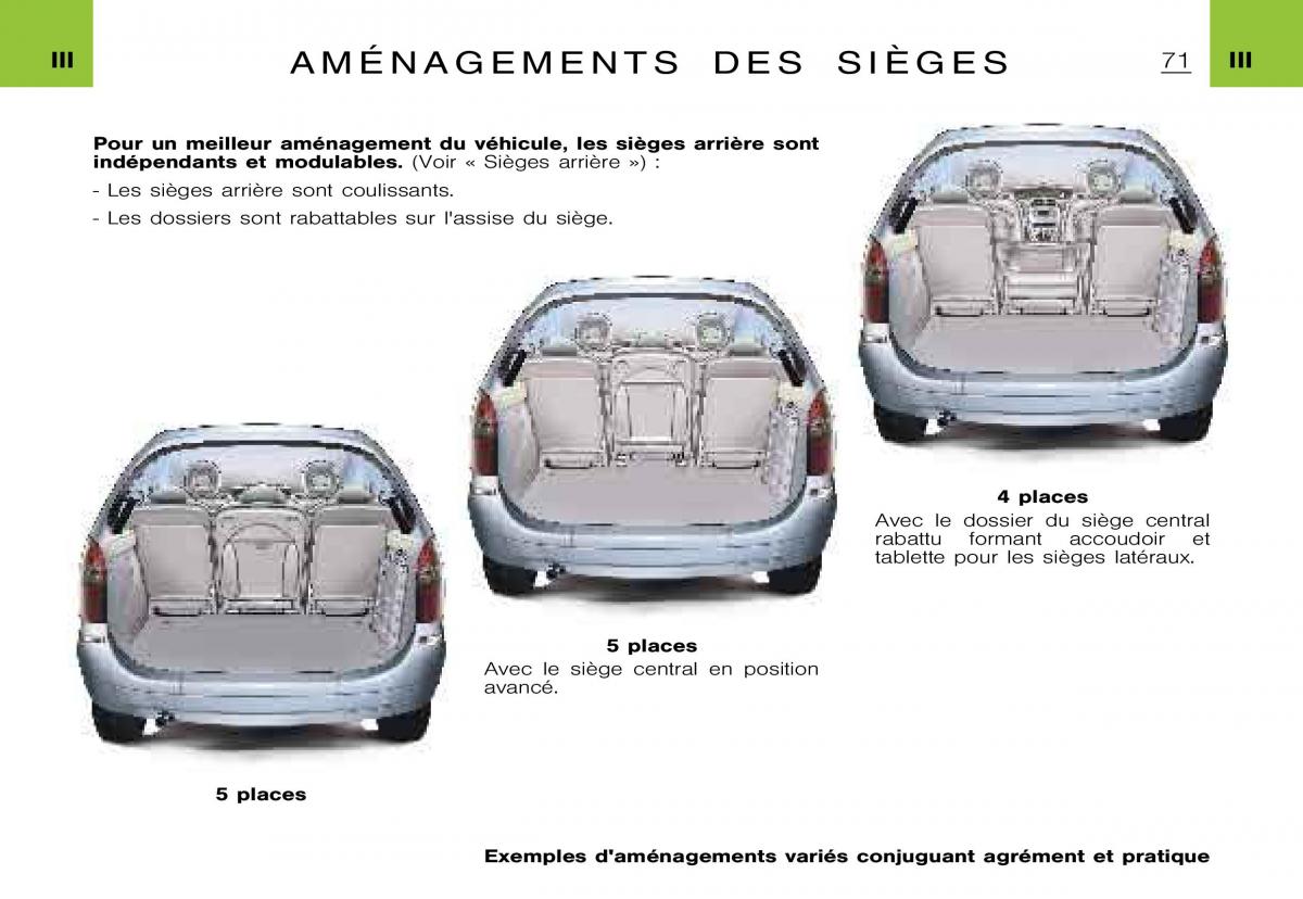 Citroen Xsara Picasso manuel du proprietaire / page 73