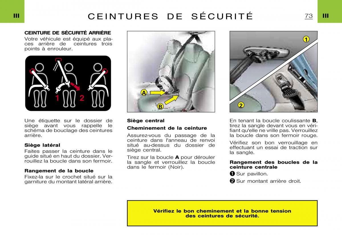 Citroen Xsara Picasso manuel du proprietaire / page 75