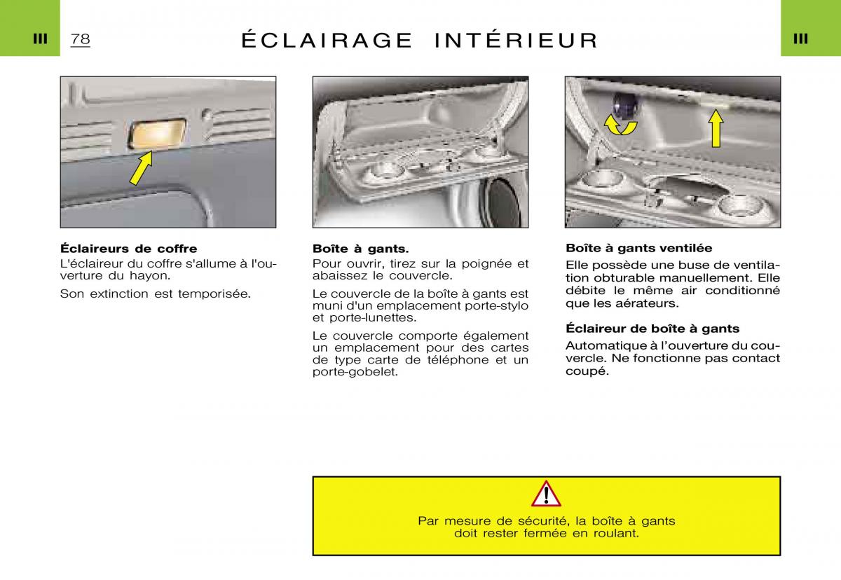 Citroen Xsara Picasso manuel du proprietaire / page 80