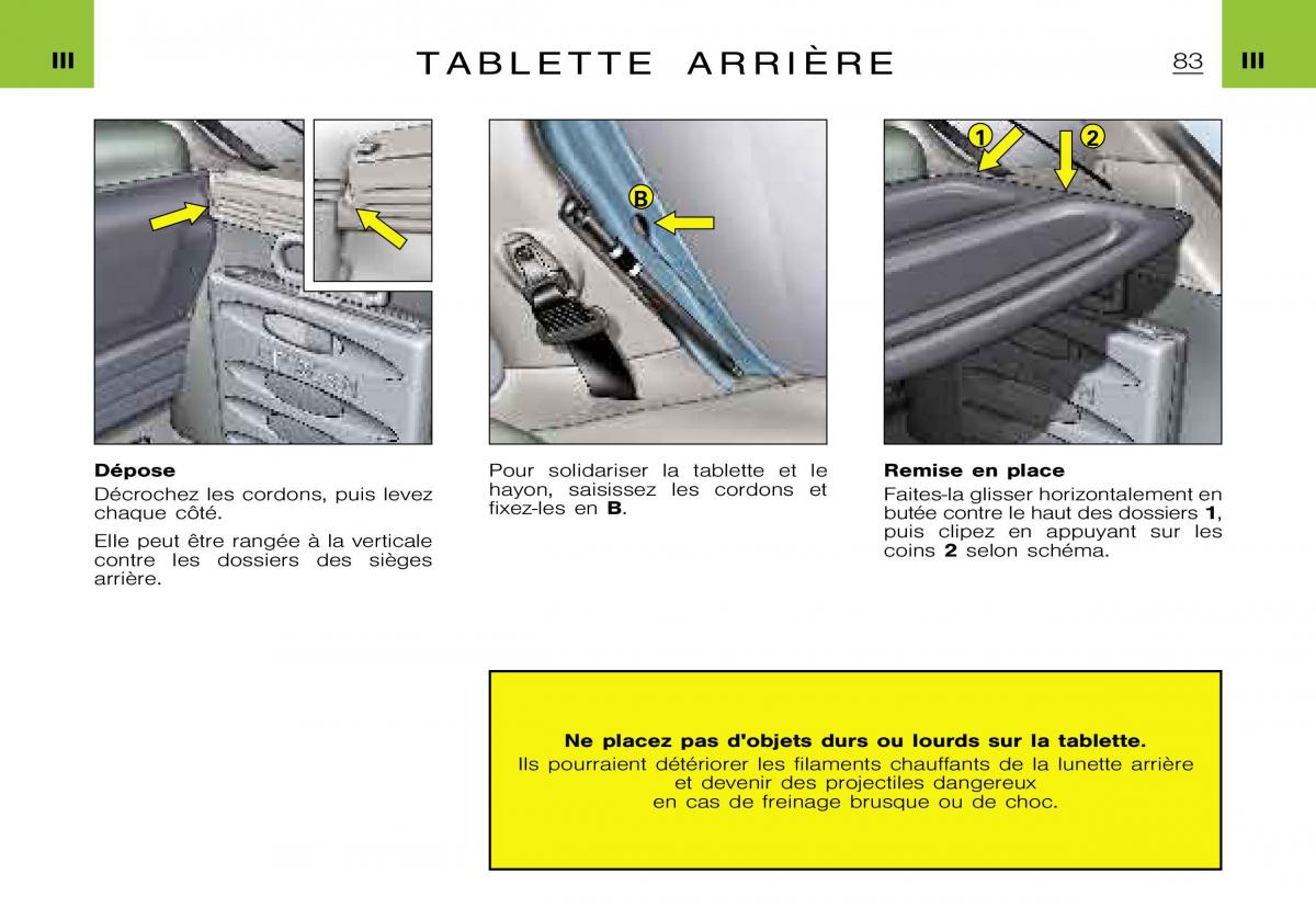 Citroen Xsara Picasso manuel du proprietaire / page 85