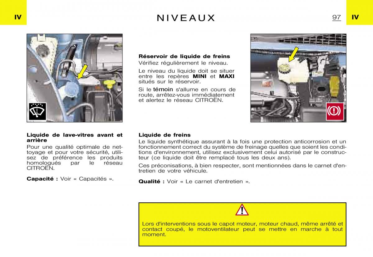 Citroen Xsara Picasso manuel du proprietaire / page 99