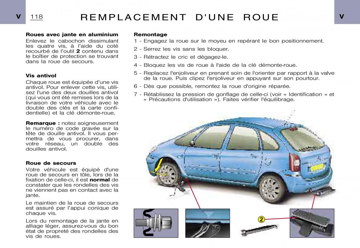 Citroen Xsara Picasso manuel du proprietaire / page 120