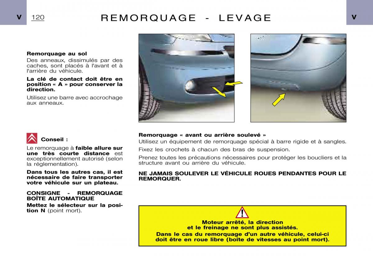 Citroen Xsara Picasso manuel du proprietaire / page 122