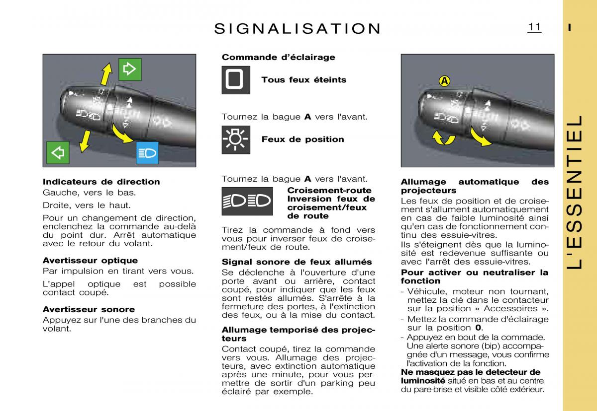 Citroen Xsara Picasso manuel du proprietaire / page 13