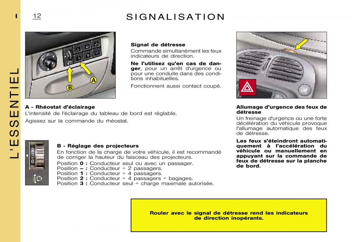 Citroen Xsara Picasso manuel du proprietaire / page 14