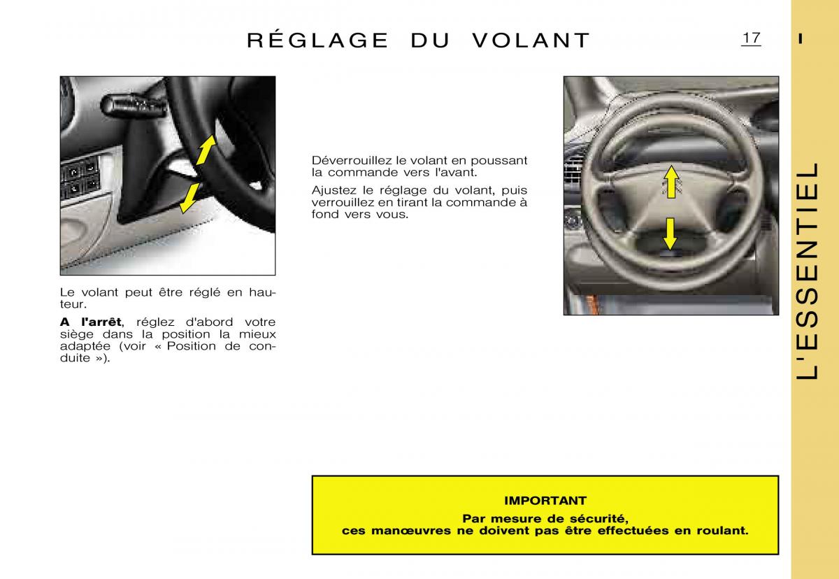 Citroen Xsara Picasso manuel du proprietaire / page 19