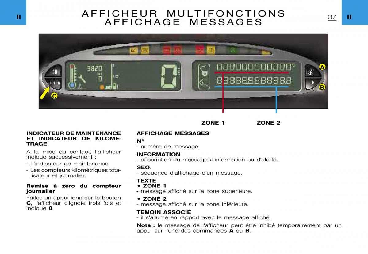 Citroen Xsara Picasso manuel du proprietaire / page 39