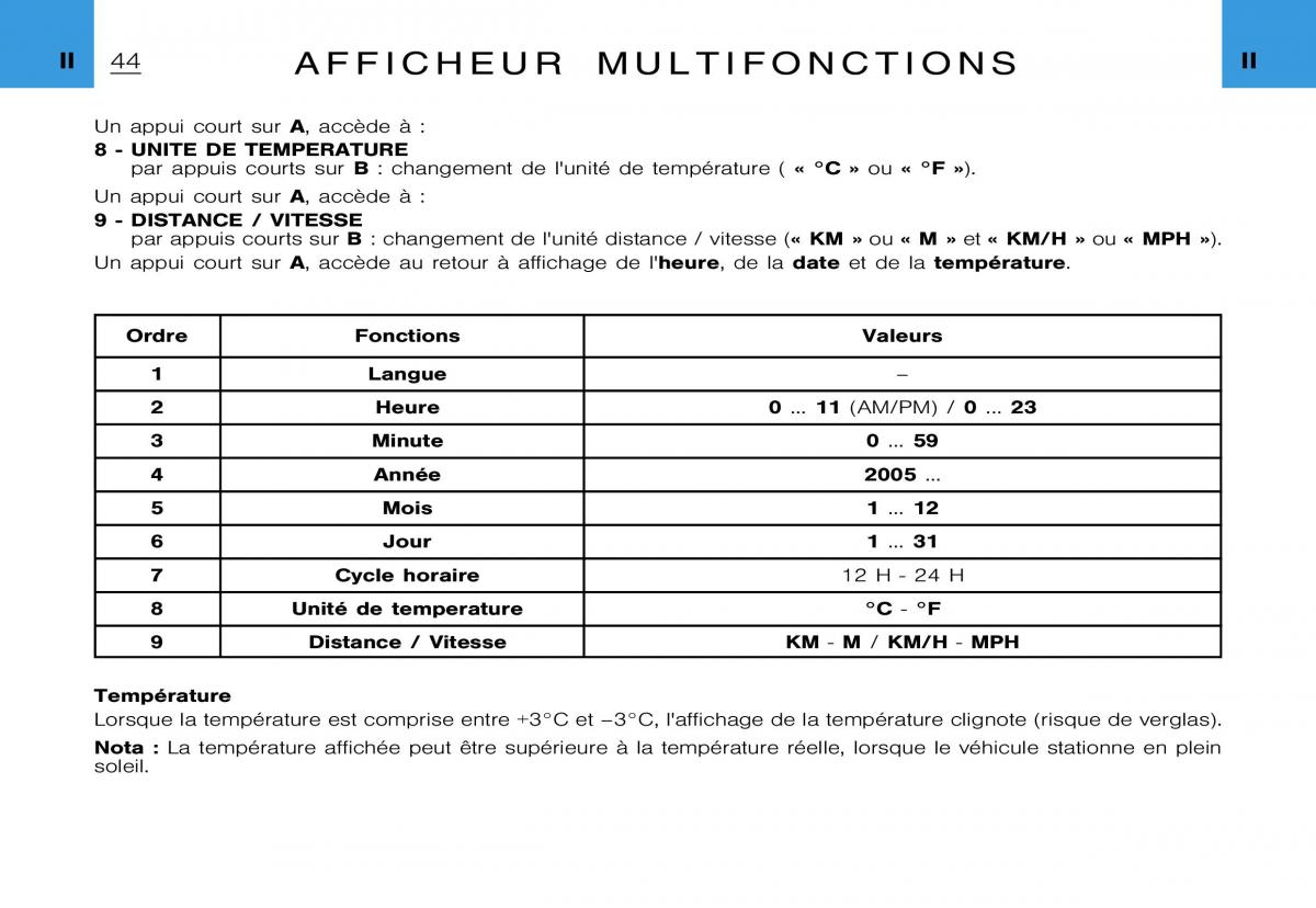 Citroen Xsara Picasso manuel du proprietaire / page 46