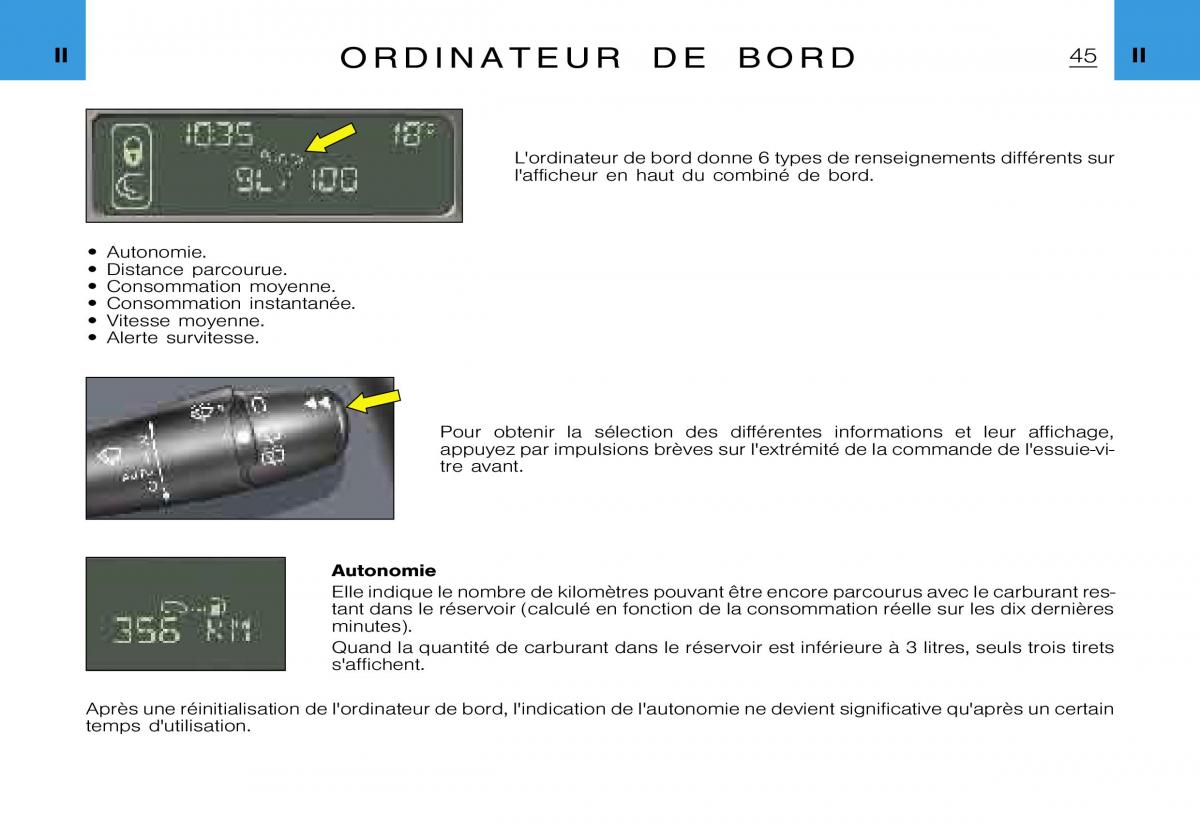 Citroen Xsara Picasso manuel du proprietaire / page 47