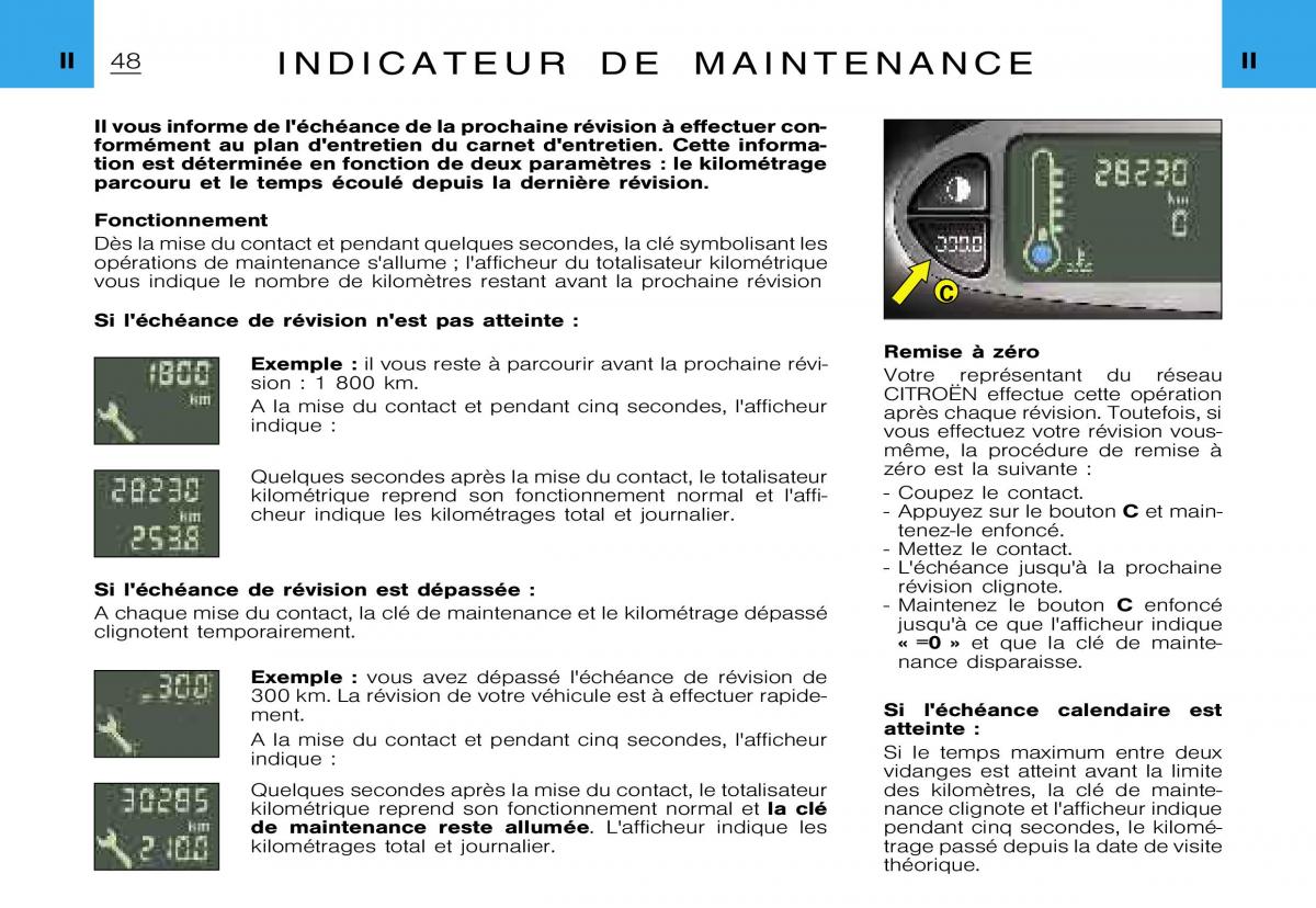 Citroen Xsara Picasso manuel du proprietaire / page 50