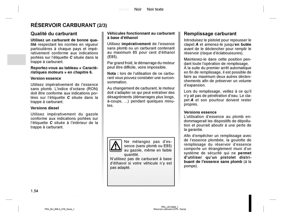 manual  Dacia Duster I 1 manuel du proprietaire / page 58