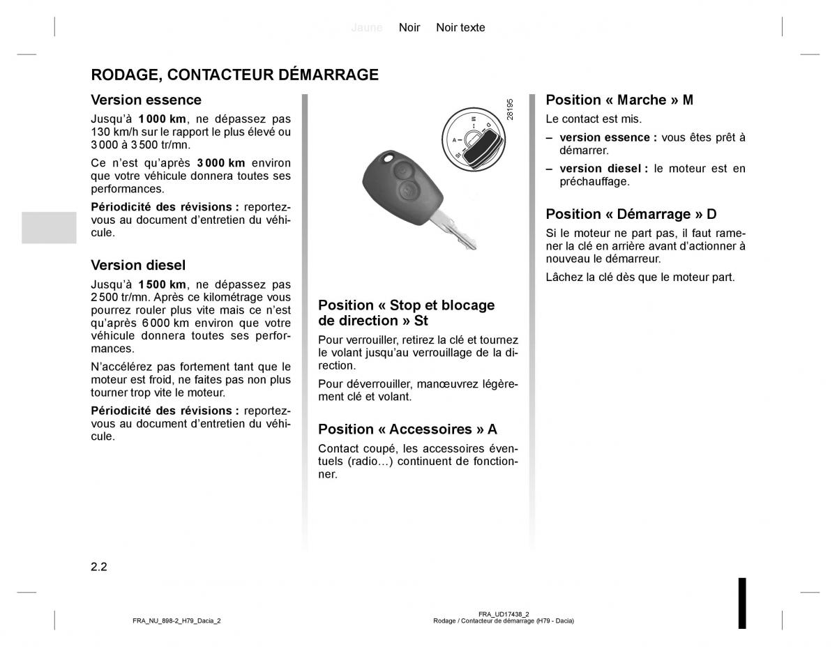 manual  Dacia Duster I 1 manuel du proprietaire / page 62