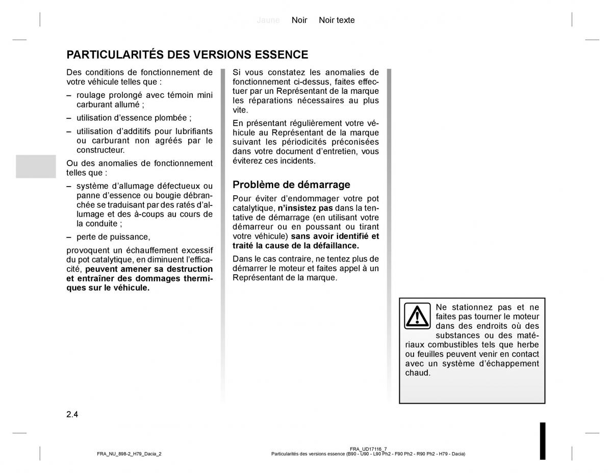 manual  Dacia Duster I 1 manuel du proprietaire / page 64