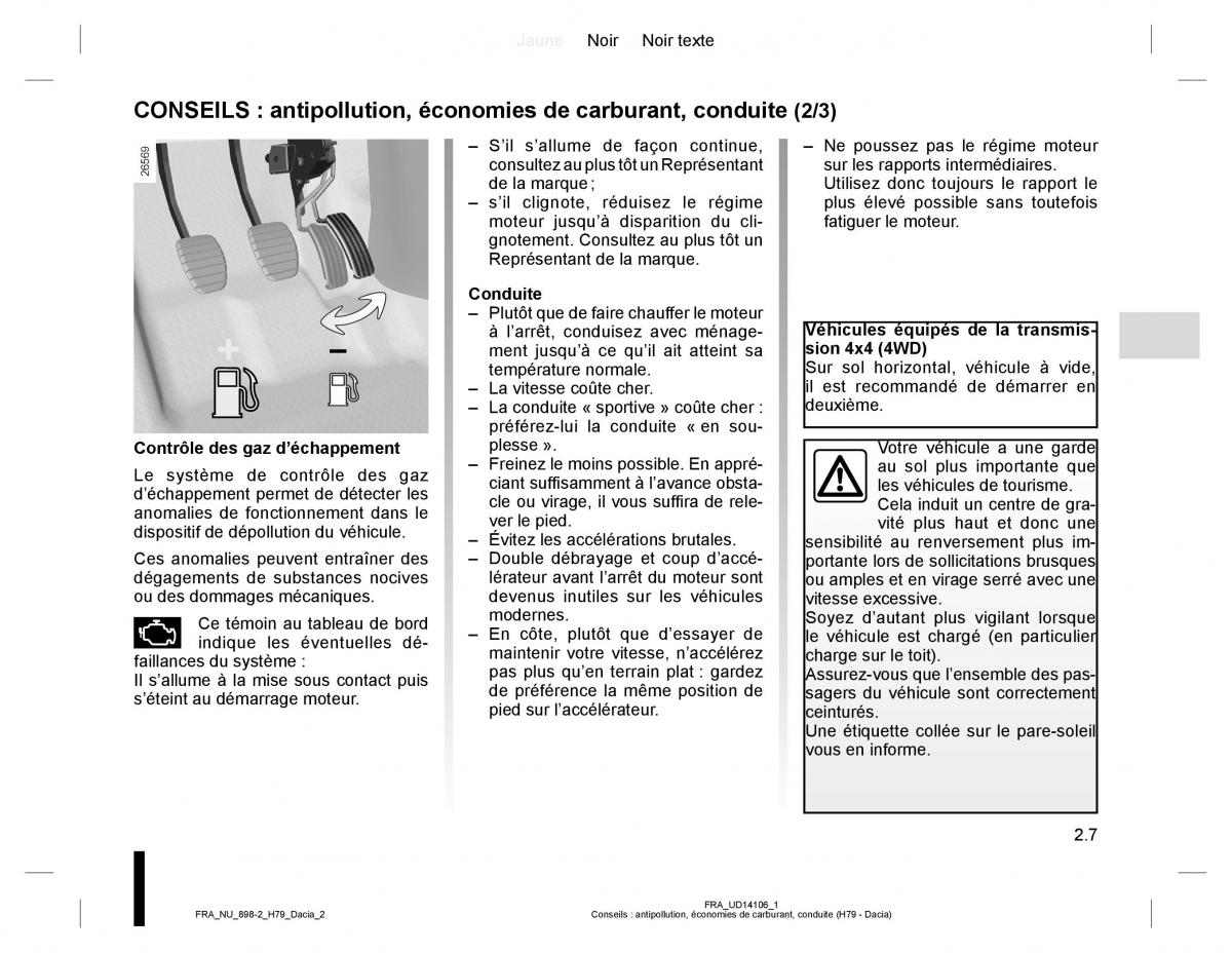 manual  Dacia Duster I 1 manuel du proprietaire / page 67