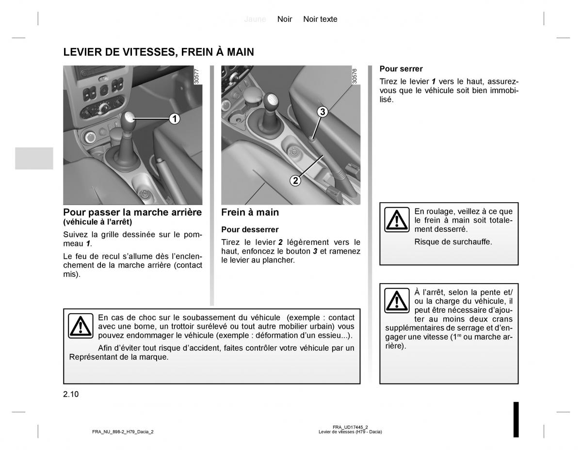 manual  Dacia Duster I 1 manuel du proprietaire / page 70