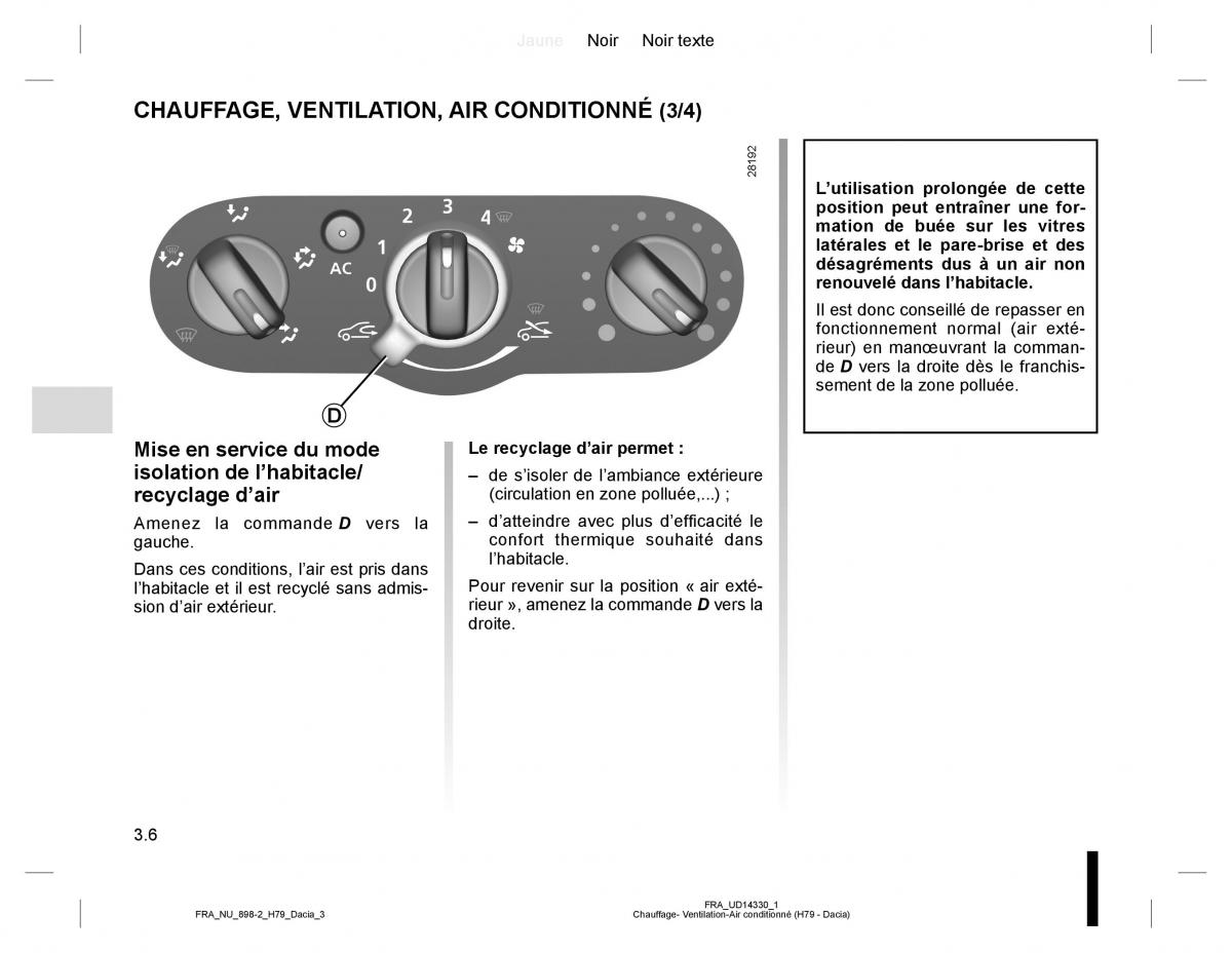 manual  Dacia Duster I 1 manuel du proprietaire / page 84