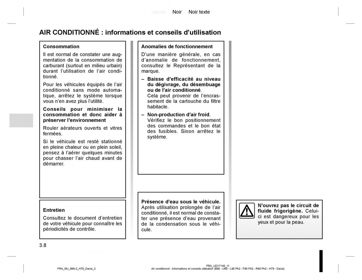 manual  Dacia Duster I 1 manuel du proprietaire / page 86