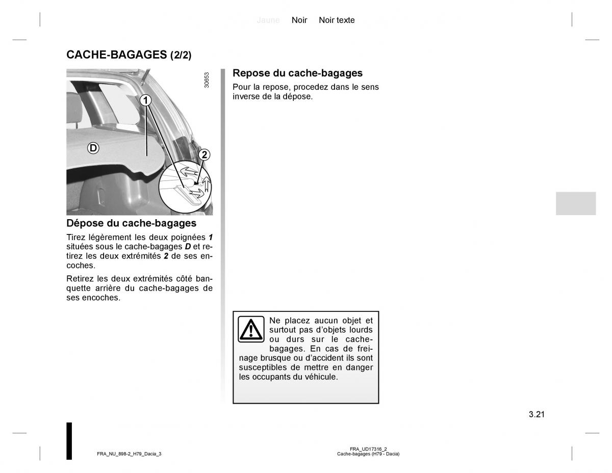 manual  Dacia Duster I 1 manuel du proprietaire / page 99