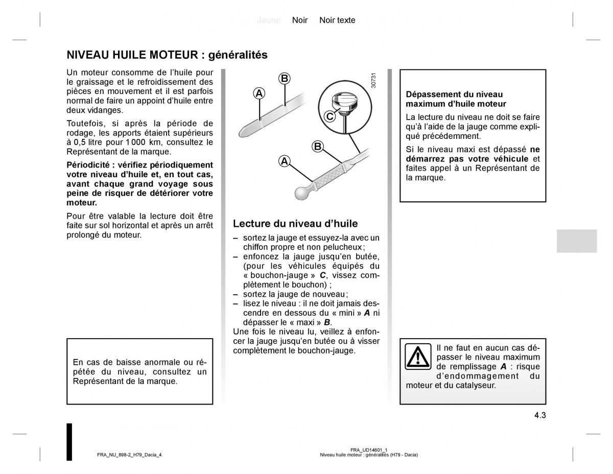 manual  Dacia Duster I 1 manuel du proprietaire / page 103