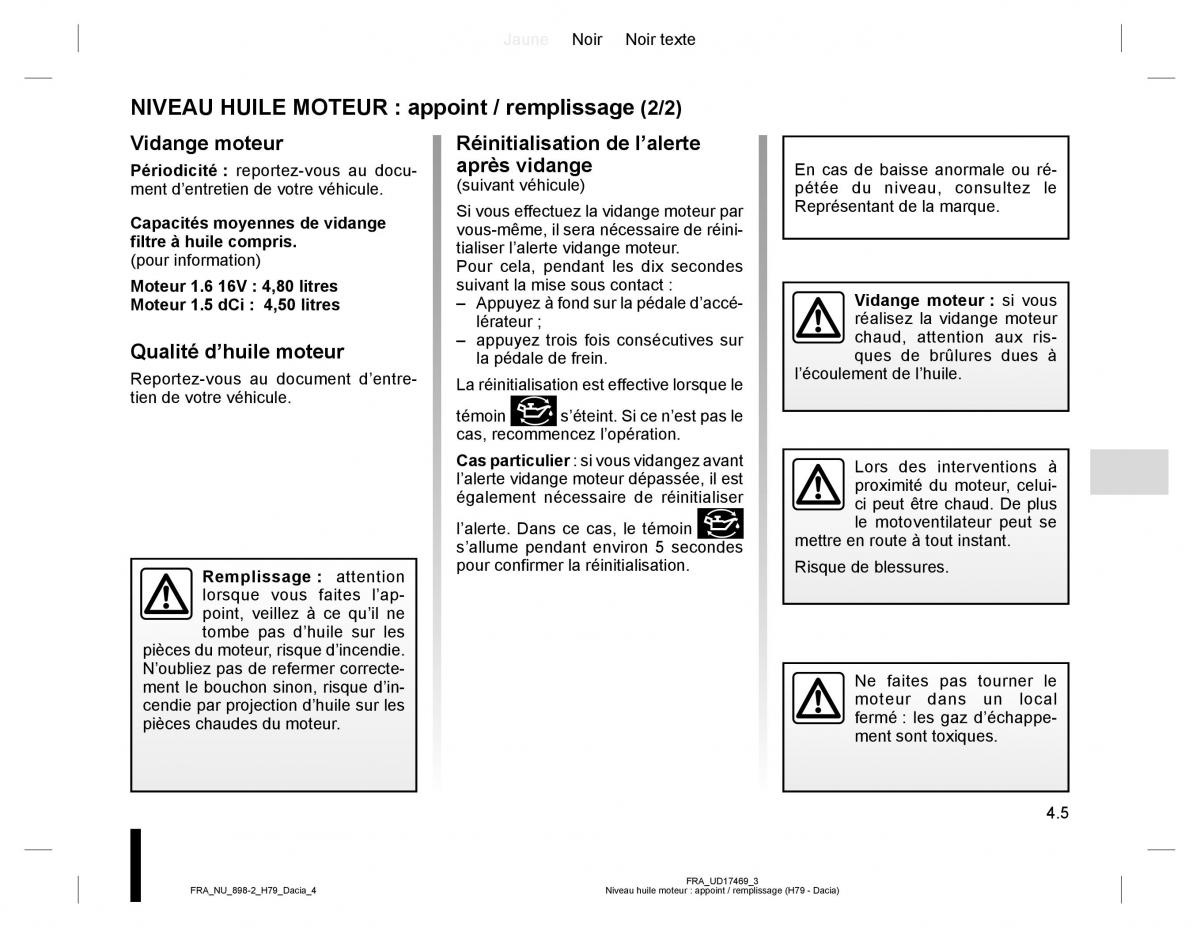 manual  Dacia Duster I 1 manuel du proprietaire / page 105