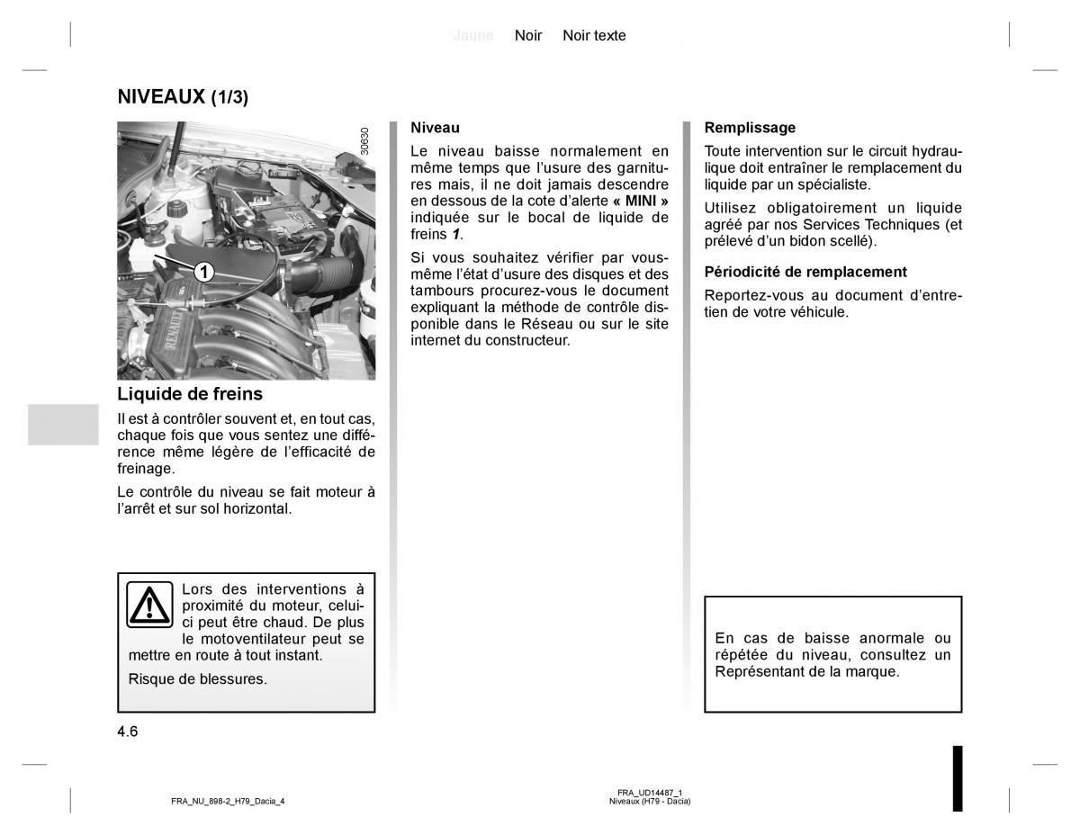 manual  Dacia Duster I 1 manuel du proprietaire / page 106