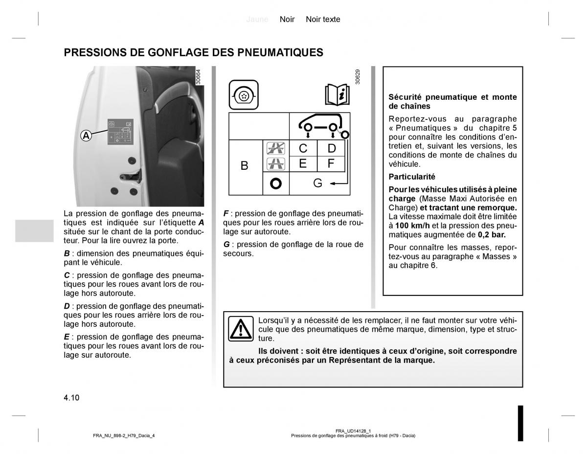 manual  Dacia Duster I 1 manuel du proprietaire / page 110