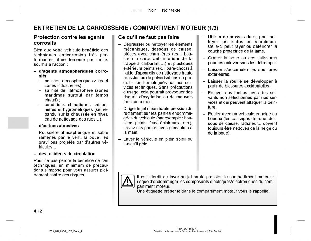 manual  Dacia Duster I 1 manuel du proprietaire / page 112