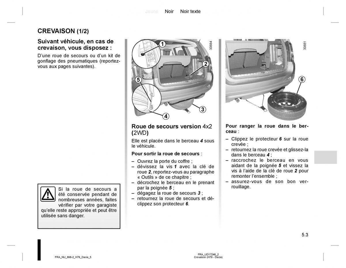 manual  Dacia Duster I 1 manuel du proprietaire / page 119