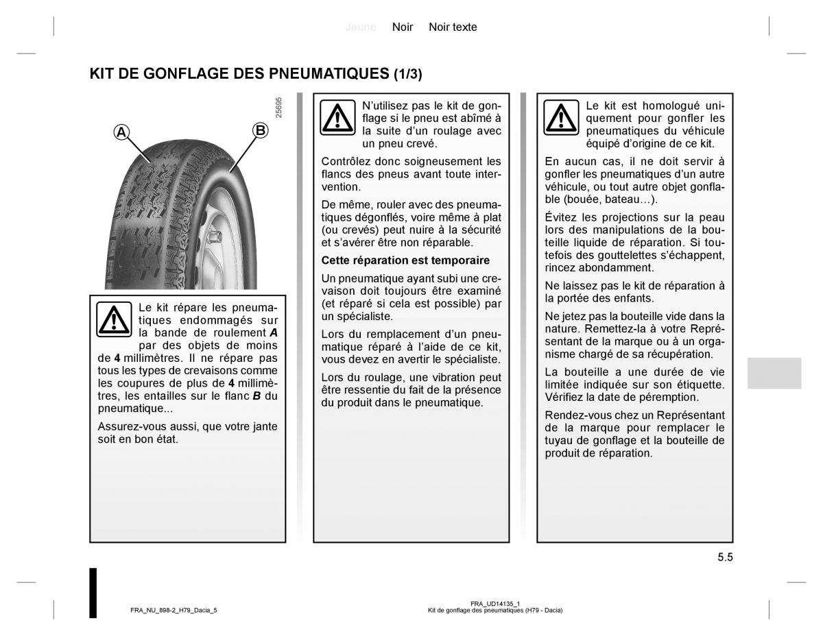 manual  Dacia Duster I 1 manuel du proprietaire / page 121