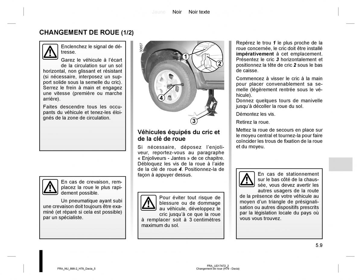 manual  Dacia Duster I 1 manuel du proprietaire / page 125