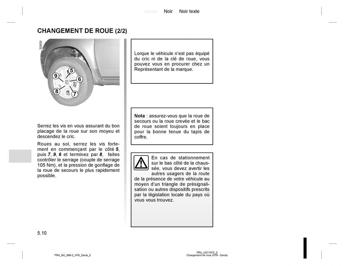 manual  Dacia Duster I 1 manuel du proprietaire / page 126