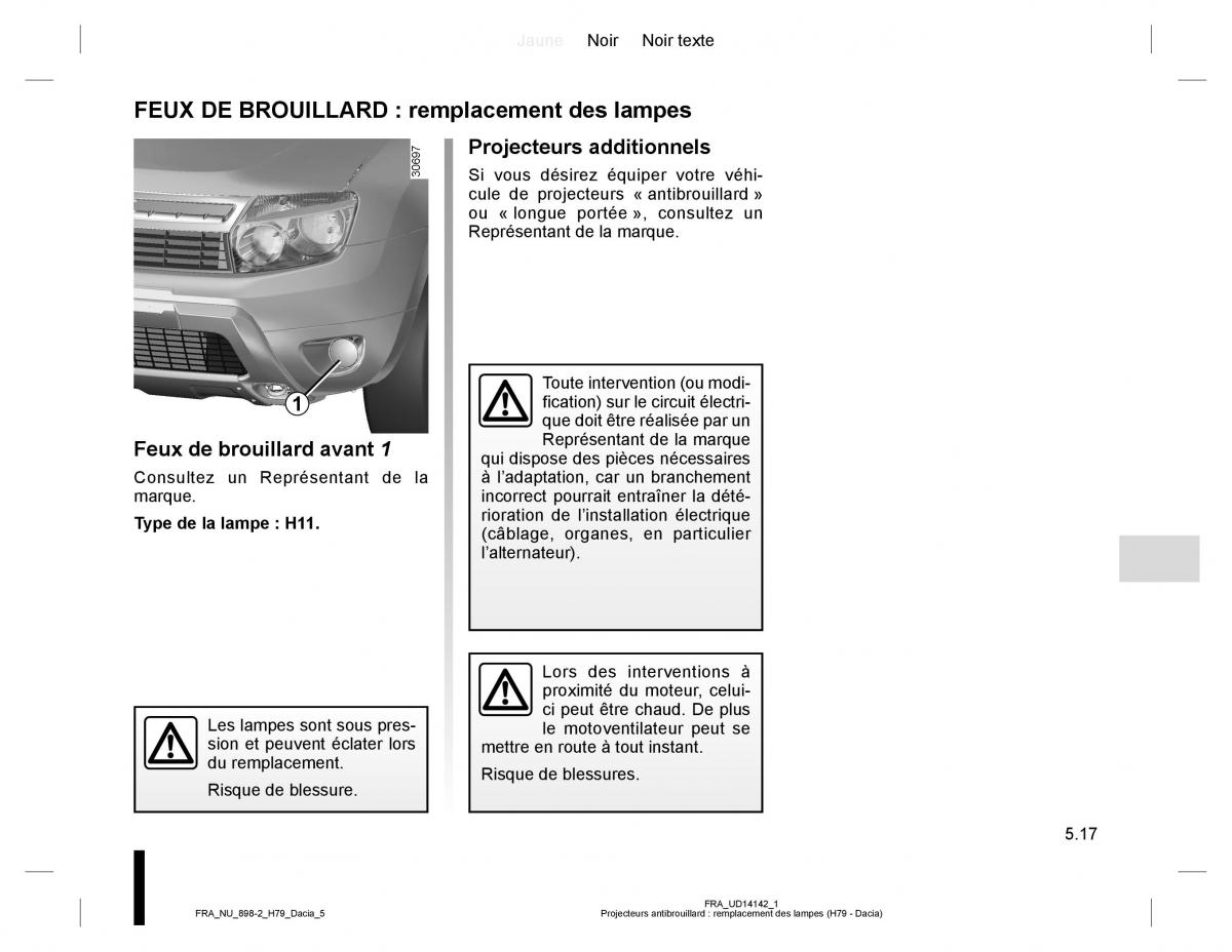 manual  Dacia Duster I 1 manuel du proprietaire / page 133