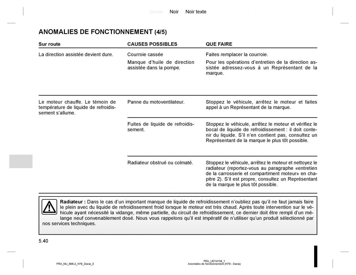 manual  Dacia Duster I 1 manuel du proprietaire / page 156