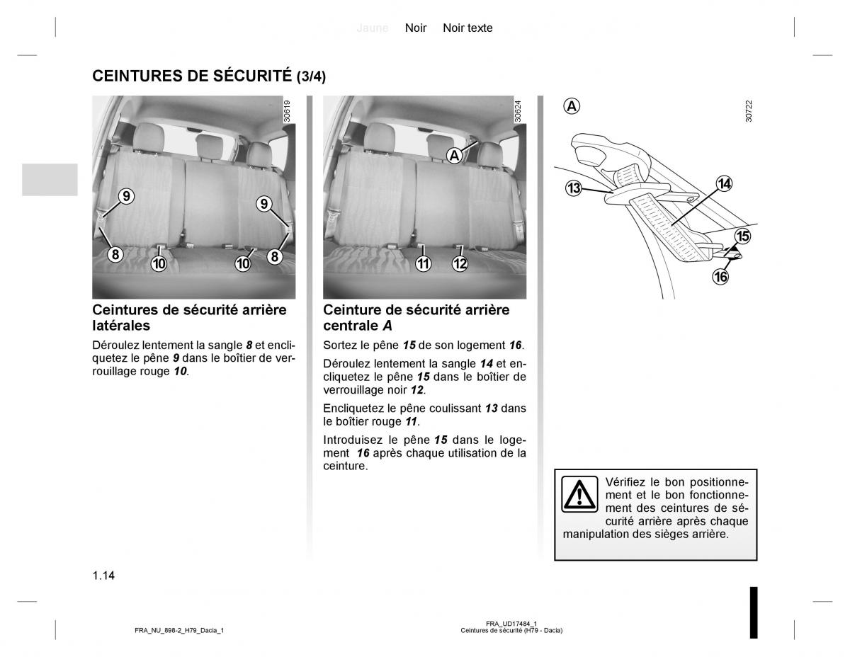 manual  Dacia Duster I 1 manuel du proprietaire / page 18