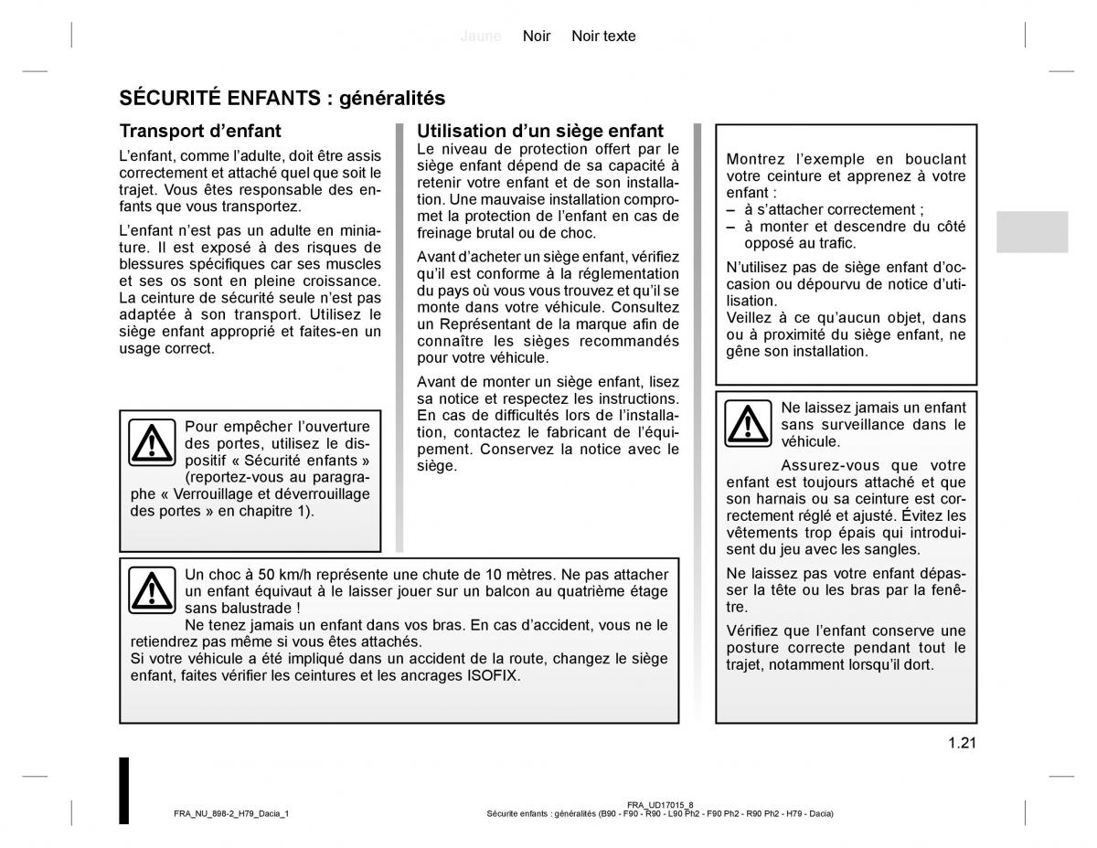 Dacia Duster I 1 manuel du proprietaire / page 25