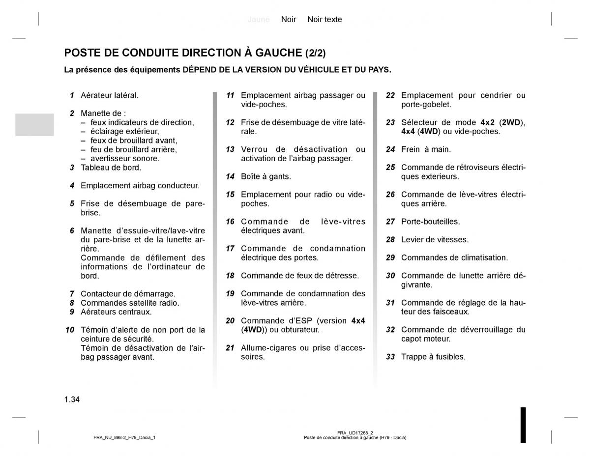 manual  Dacia Duster I 1 manuel du proprietaire / page 38