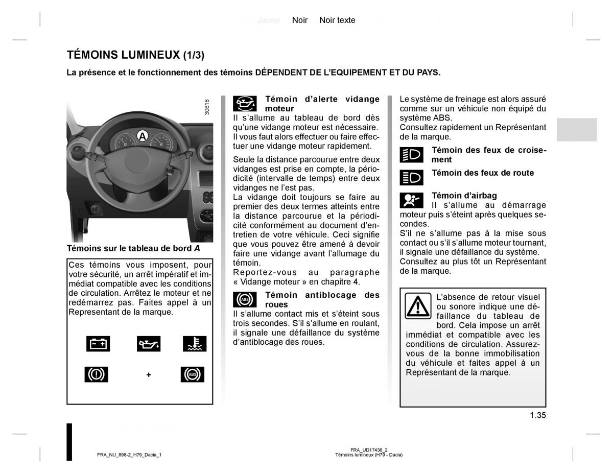 manual  Dacia Duster I 1 manuel du proprietaire / page 39