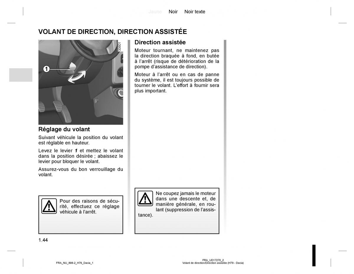 manual  Dacia Duster I 1 manuel du proprietaire / page 48