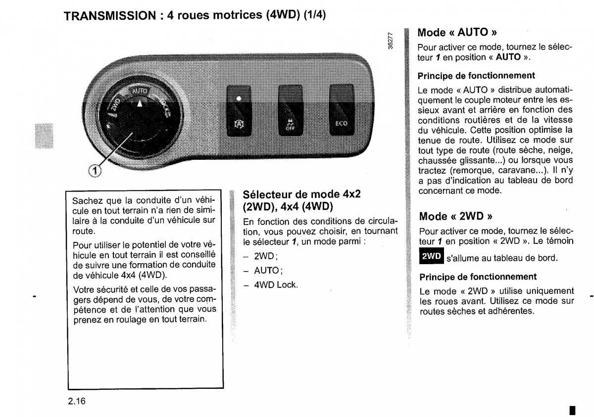 Dacia Duster I 1 FL manuel du proprietaire / page 98