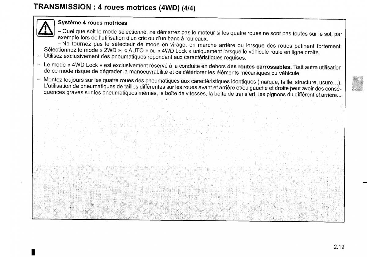 Dacia Duster I 1 FL manuel du proprietaire / page 101