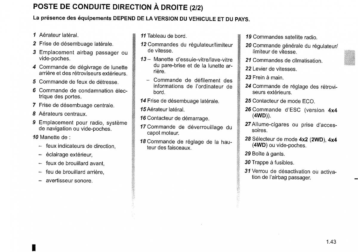 Dacia Duster I 1 FL manuel du proprietaire / page 49