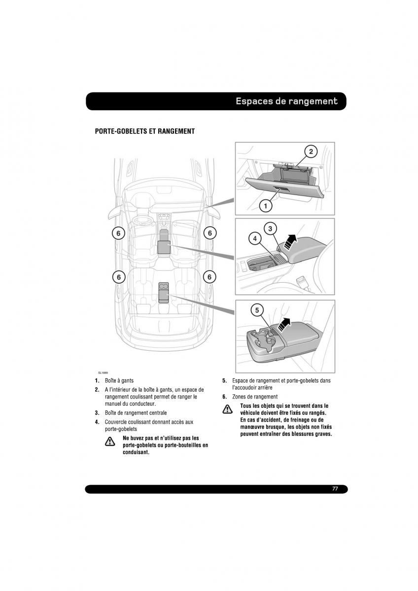 manual  Land Rover Range Rover Evoque manuel du proprietaire / page 77