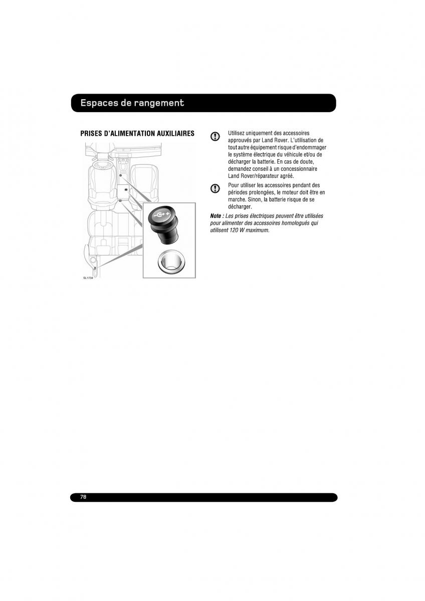 manual  Land Rover Range Rover Evoque manuel du proprietaire / page 78