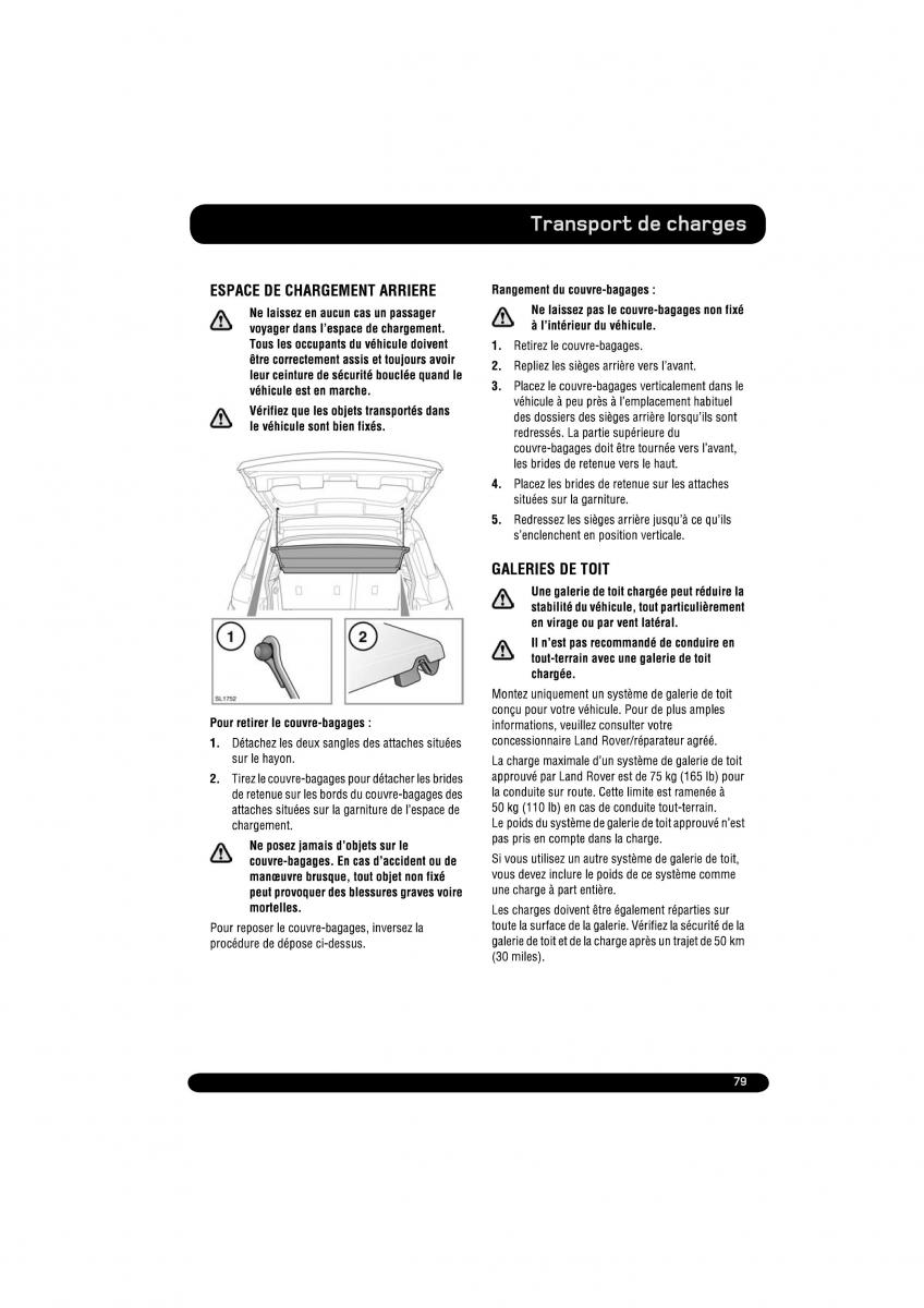 manual  Land Rover Range Rover Evoque manuel du proprietaire / page 79