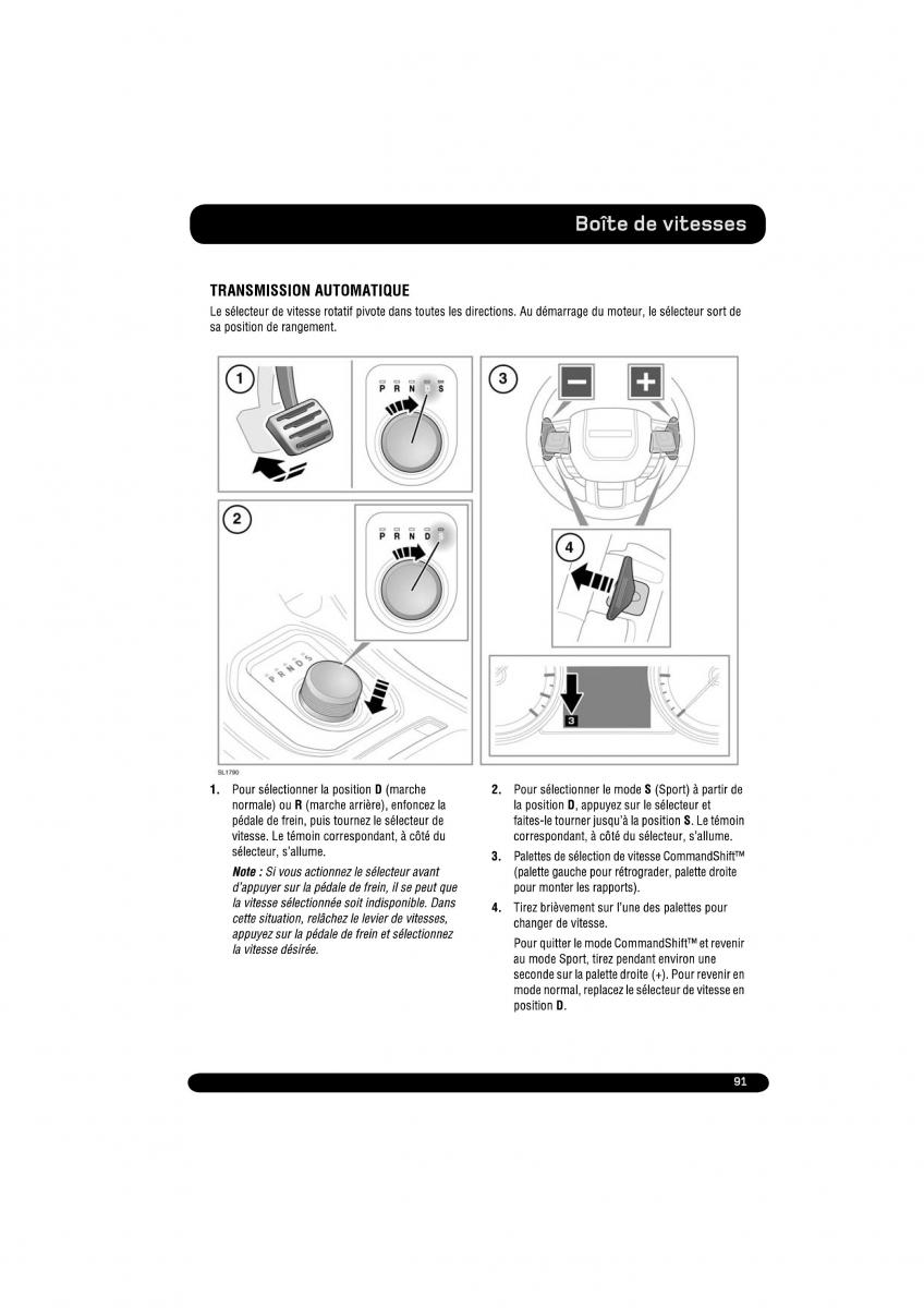 manual  Land Rover Range Rover Evoque manuel du proprietaire / page 91